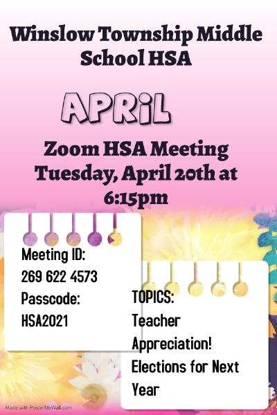 HSA Zoom Meeting